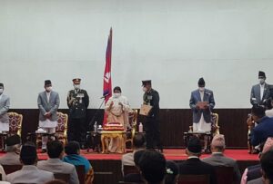 कांग्रेसबाट खाण र कार्की, माओवादी केन्द्रबाट शर्मा र भुसालले लिए मन्त्रीको शपथ