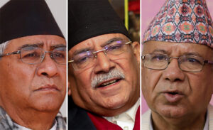 देउवा, प्रचण्ड र नेपालबीच भेटवार्ता
