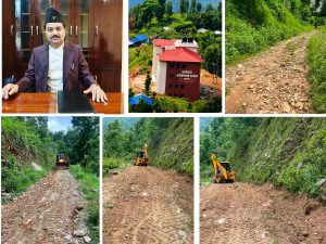 अध्यक्ष अधिकारीको निर्देशनपछि दाङसिङ–ढाँडाखर्क सडक मर्मत कार्य सुरु